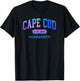 Cape Cod Massachusetts Preppy Throwback Boys Girls Souvenir T-Shirt - T-Shirt | Black