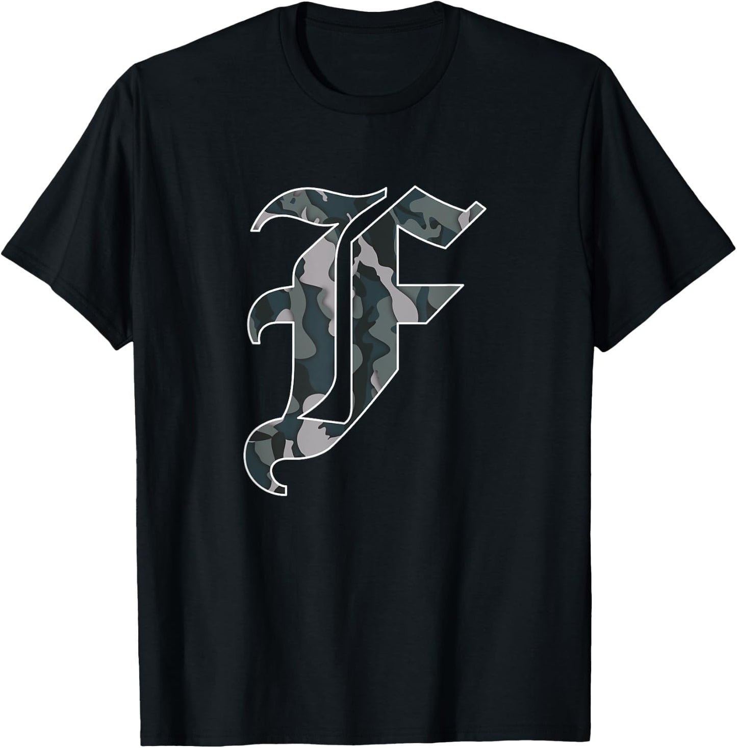 Forward Observations Group. Camouflage Logo Fog T-Shirt - T-Shirt | Black