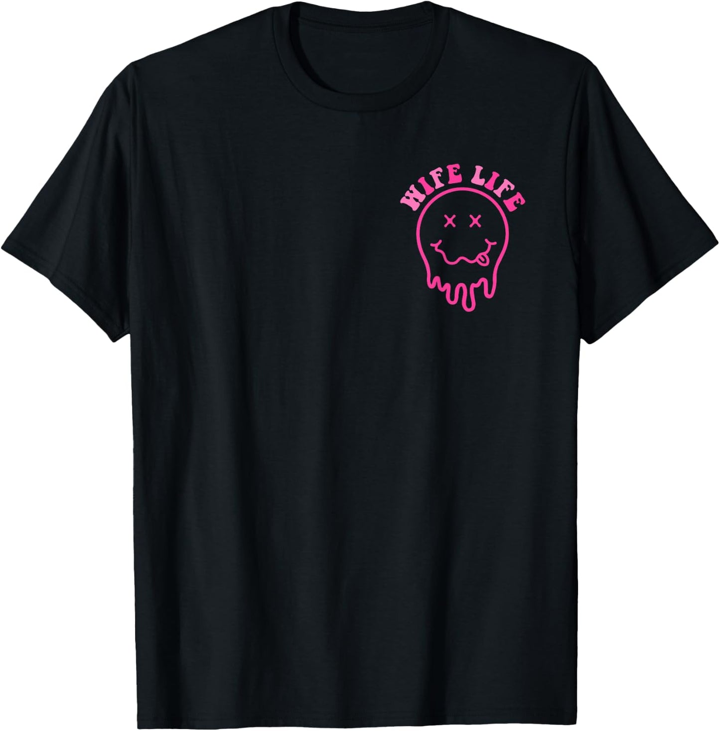 Funny On My Husband's Last Nerve Groovy Wife 2 Sides T-Shirt - T-Shirt | Black