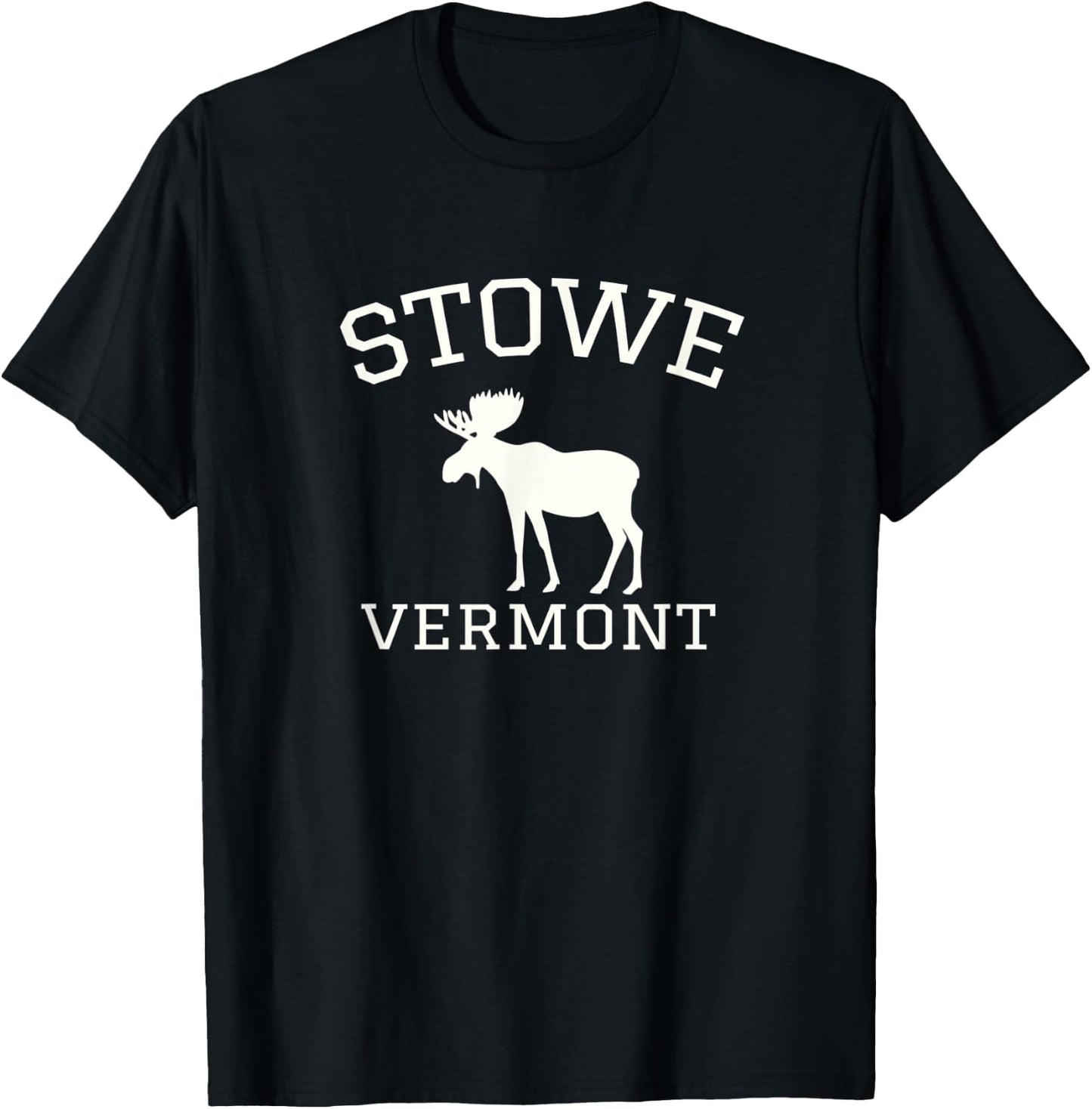 Stowe Vermont graphic - Moose T-Shirt - T-Shirt | Black
