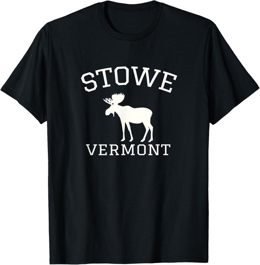 Stowe Vermont graphic - Moose T-Shirt - T-Shirt | Black