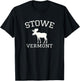 Stowe Vermont graphic - Moose T-Shirt - T-Shirt | Black