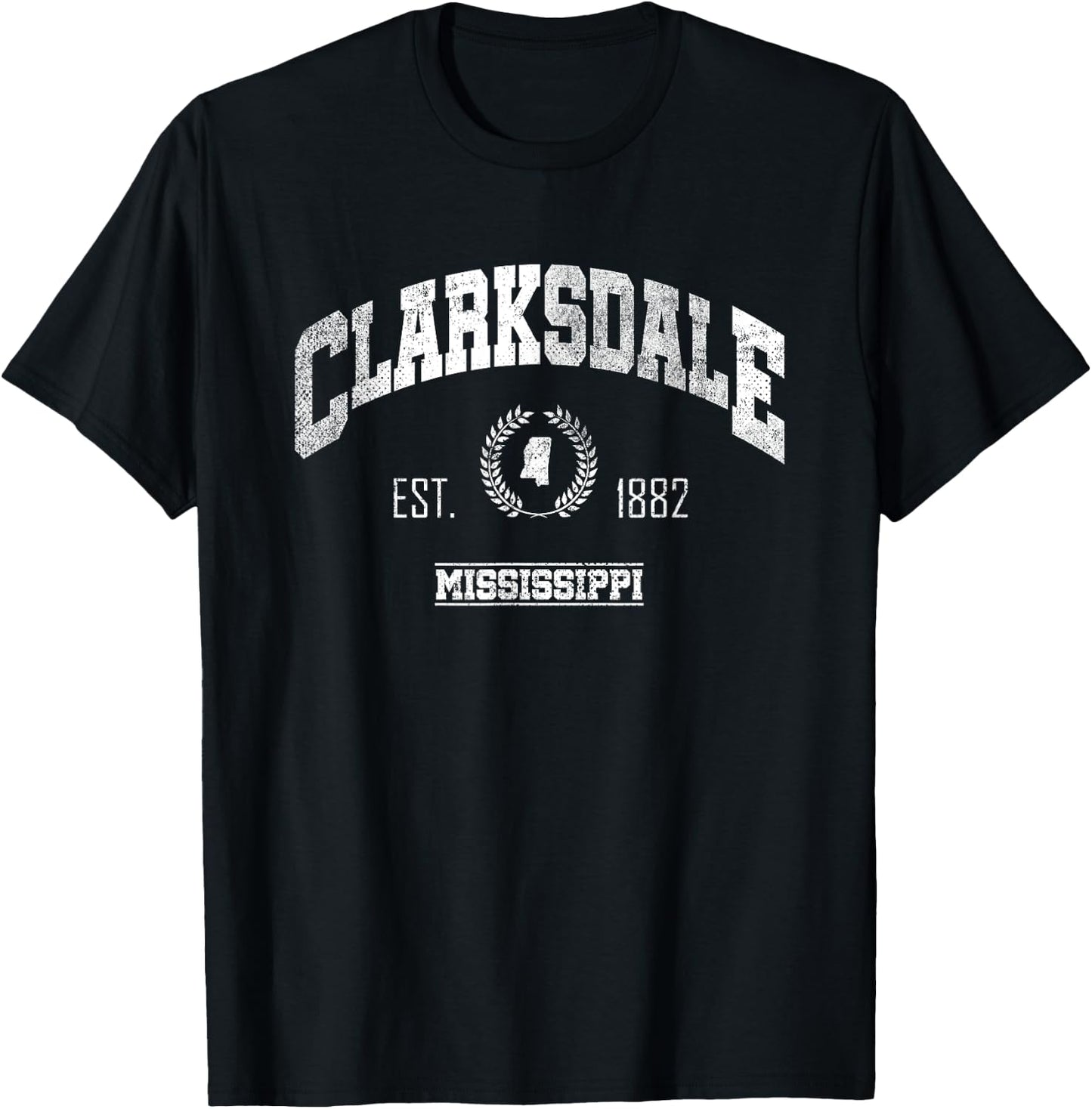 Clarksdale MS | Mississippi | Vintage Throwback T-Shirt - T-Shirt | Black
