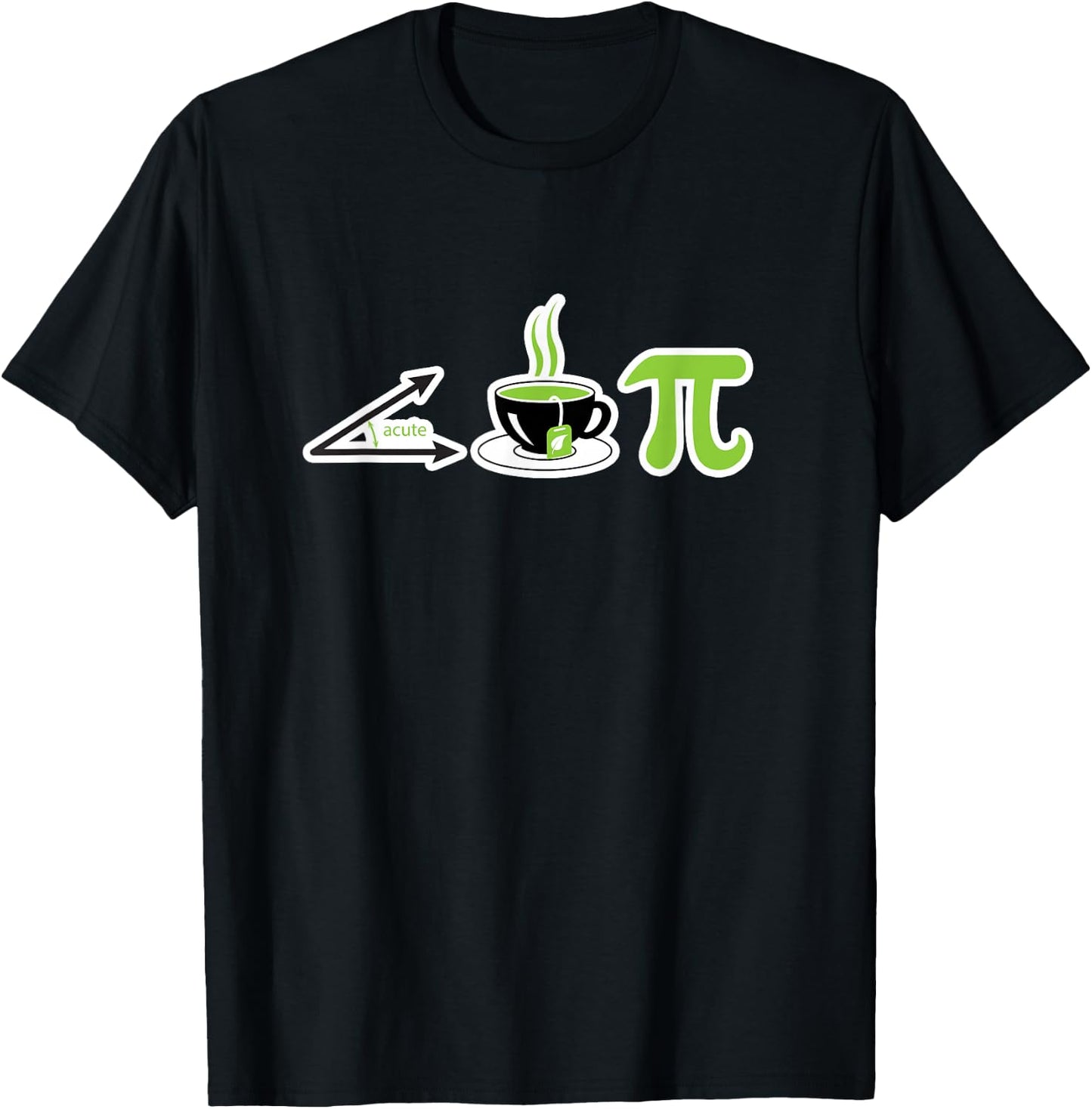 Acute Tea Pi - Cutie Pi Math Geek Tea Lover Pi Day T-Shirt - T-Shirt | Black