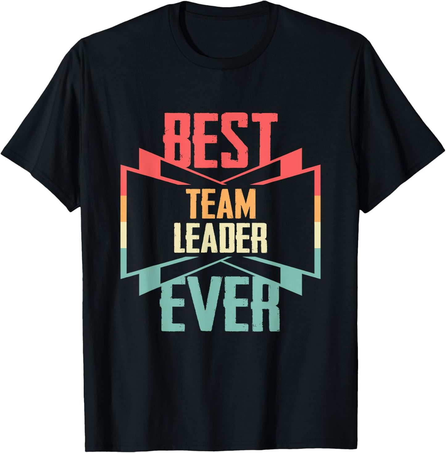 Vintage Best Team Leader Ever T-Shirt - T-Shirt | Black