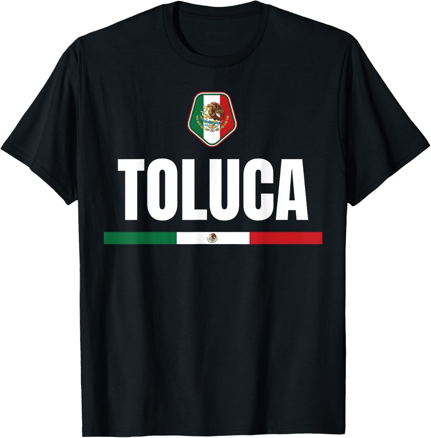 Saying Toluca Mexico Flag Mexican Women Men Proud Wife Pun T-Shirt - T-Shirt | Black