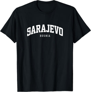Sarajevo Bosnia - College Style Vacation Souvenir T-Shirt - T-Shirt | Black