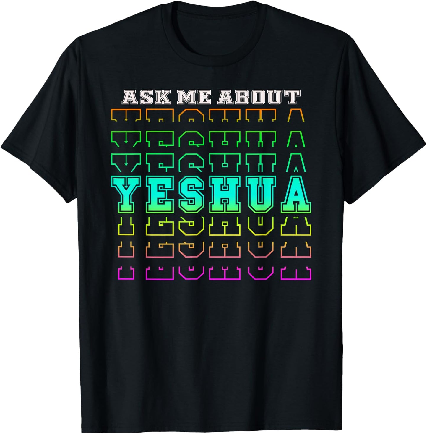 Vintage Messianic Christian | Jesus Hebrew Name Yeshua T-Shirt - T-Shirt | Black