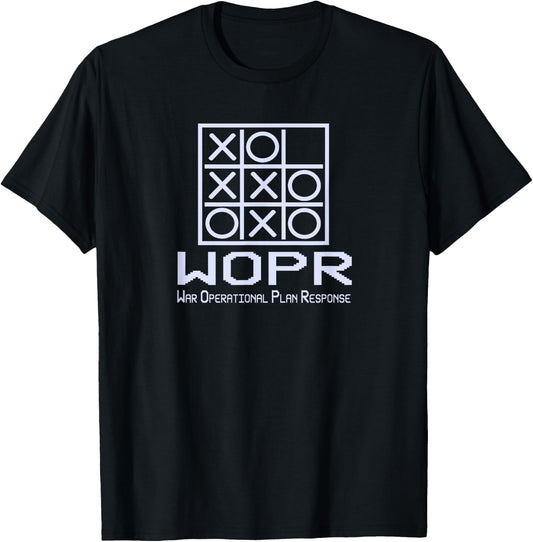 War Games WOPR Tic Tac Toe Classic 80s & Graphic T-Shirt - T-Shirt | Black