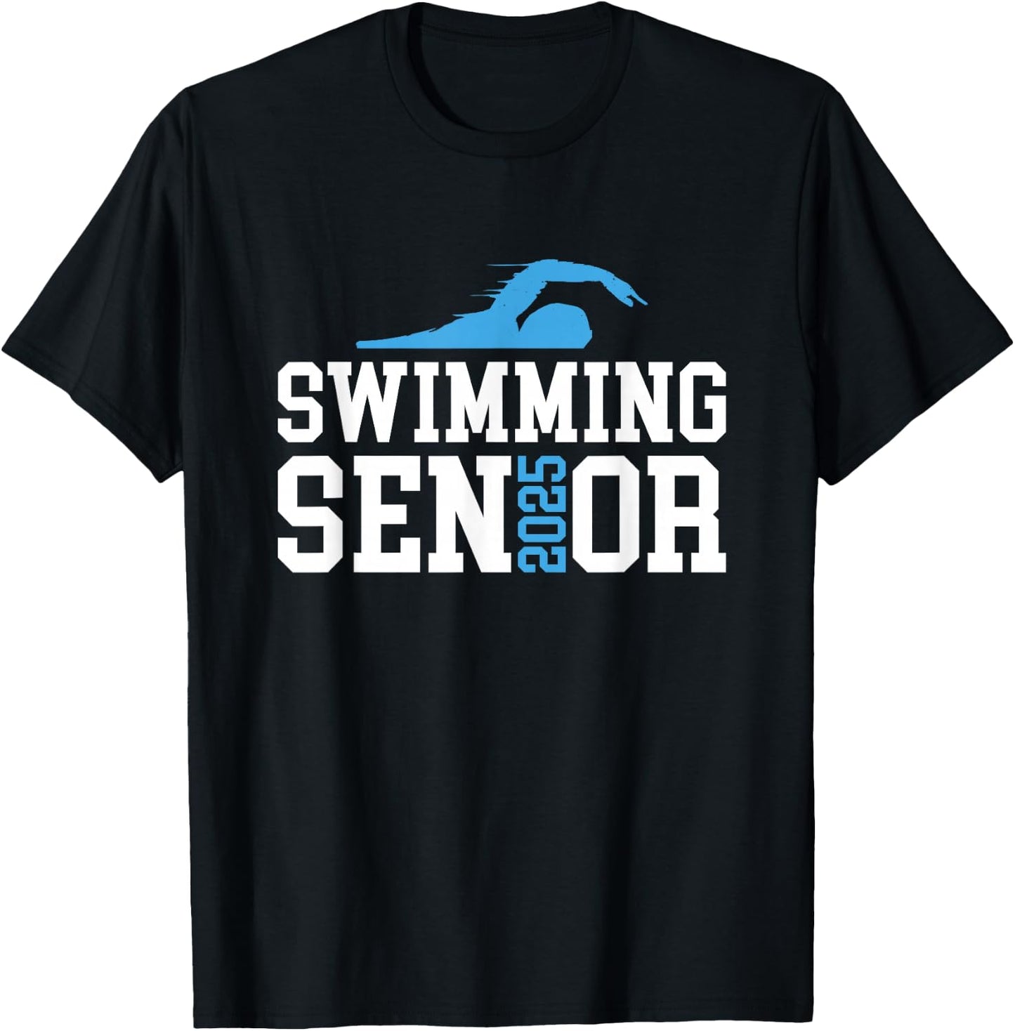 Class of 2025 Swimming Senior Night T-Shirt - T-Shirt | Black