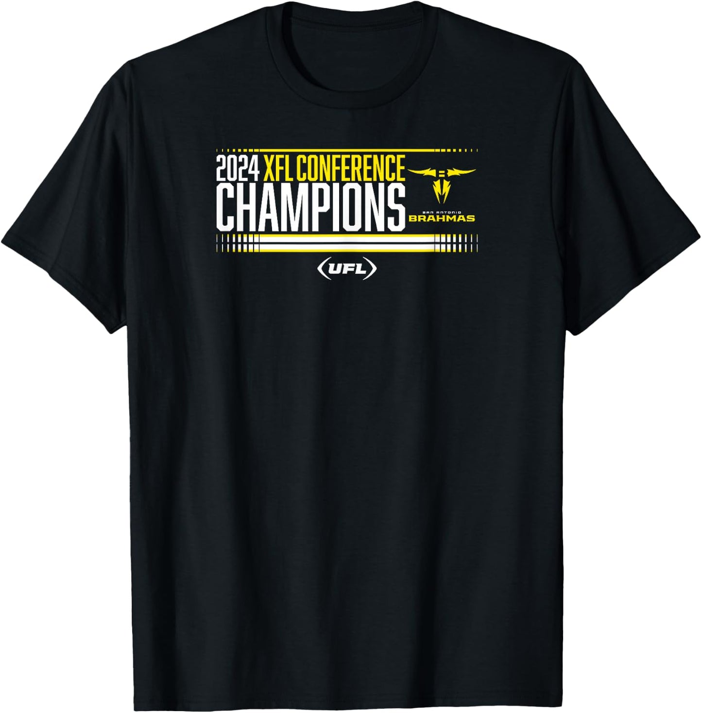 San Antonio Brahmas - 2024 XFL Conference Champions - UFL T-Shirt - T-Shirt | Black