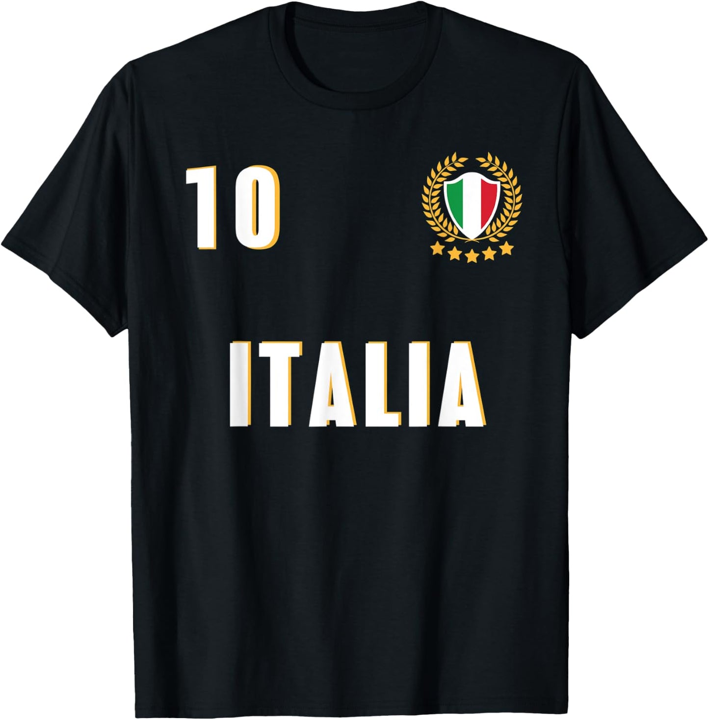 Italy Soccer Jersey 2023 Italia Football Team T-Shirt - T-Shirt | Black