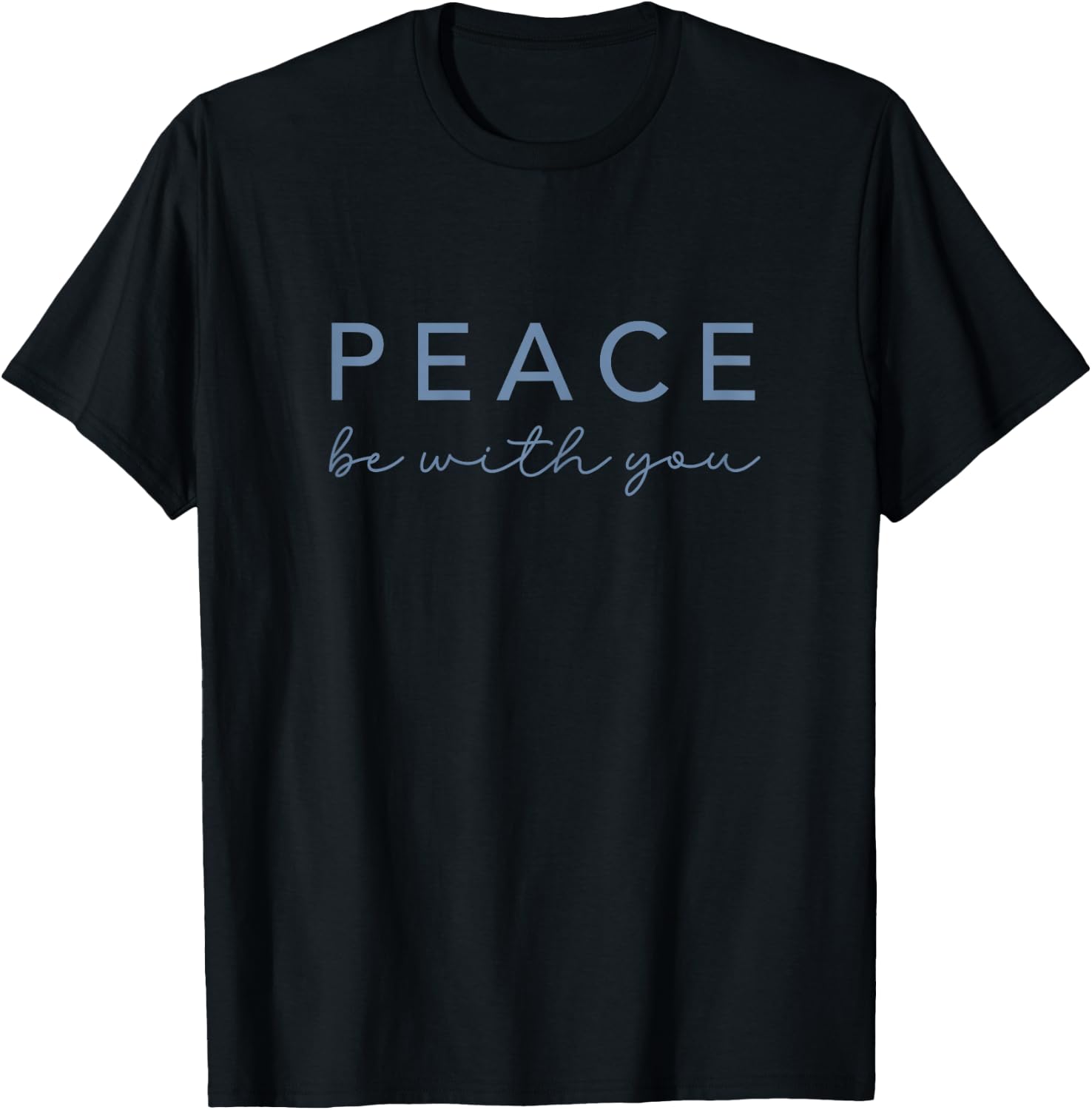 Peace Be with You Catholic Christian Women Girls T-Shirt - T-Shirt | Black