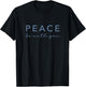 Peace Be with You Catholic Christian Women Girls T-Shirt - T-Shirt | Black