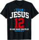 Jesus and Baseball Team Jesus Christian Matthew 28:19 Verse T-Shirt - T-Shirt | Black