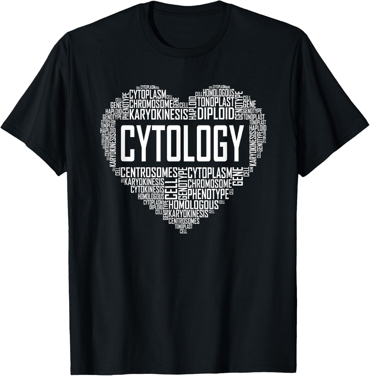 Cytology Heart Gift Cytologists Gift Cell Molecular Biology T-Shirt - T-Shirt | Black