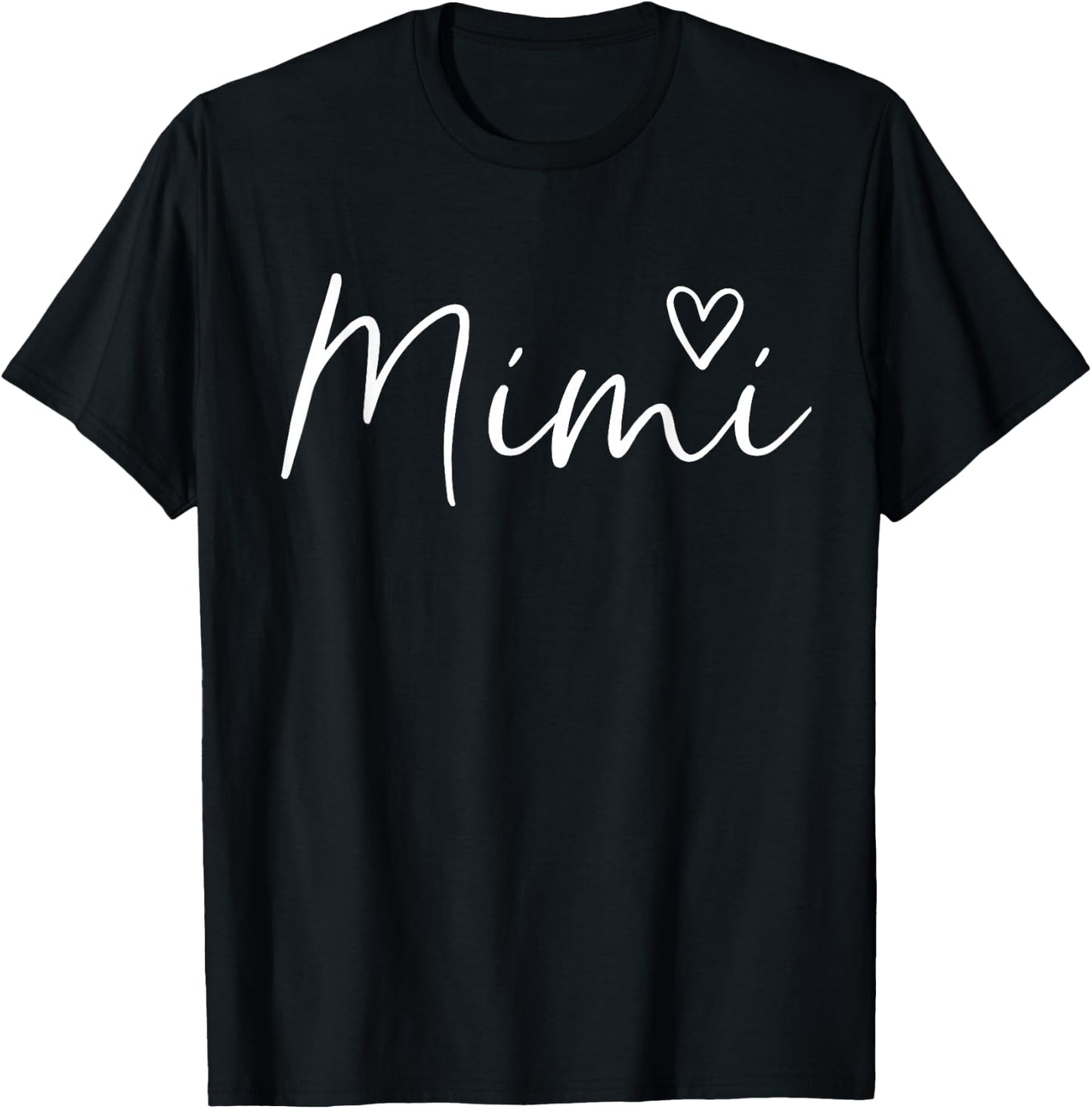 Mimi Gifts Grandma Heart Mother's Day Mimi T-Shirt - T-Shirt | Black