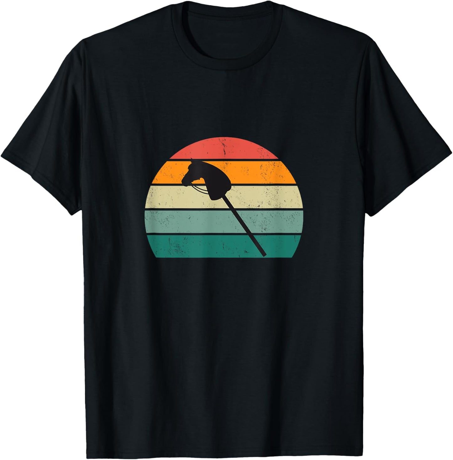 Hobby Horse | Stick Horse | Hobbyhorse Riding | Horses T-Shirt - T-Shirt | Black