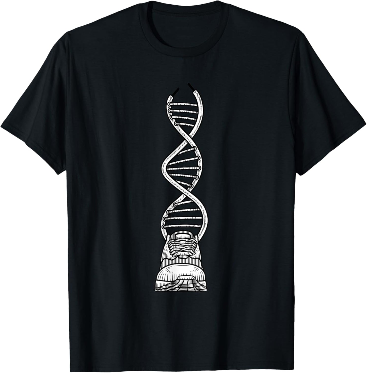 DNA Running Funny Runner Race Athlete Marathon Lovers Outfit T-Shirt - T-Shirt | Black