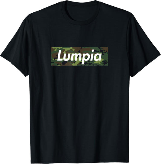 Lumpia Philippines Shirt, Pinoy Food Shirt, Camo Box T-Shirt - T-Shirt | Black
