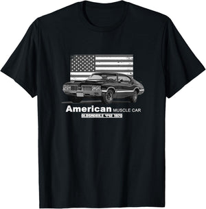 Oldsmobile 442 American Muscle Car 60s 70s Old is Gold T-Shirt - T-Shirt | Black