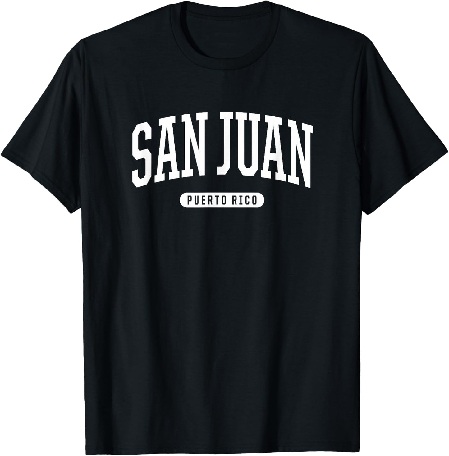 College Style San Juan Puerto Rico Souvenir Gift T-Shirt - T-Shirt | Black