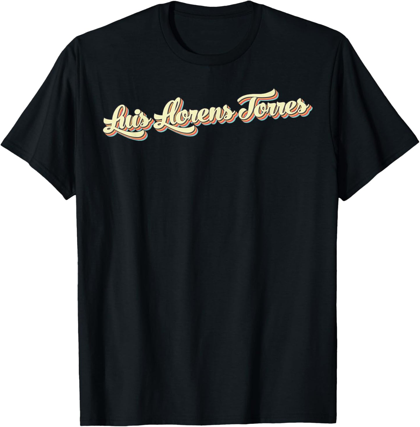 Luis Llorens Torres Retro Art Baseball Font Vintage T-Shirt - T-Shirt | Black
