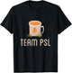 Team PSL Cute Pumpkin Spice Latte Lover Fall Autumn Coffee T-Shirt - T-Shirt | Black