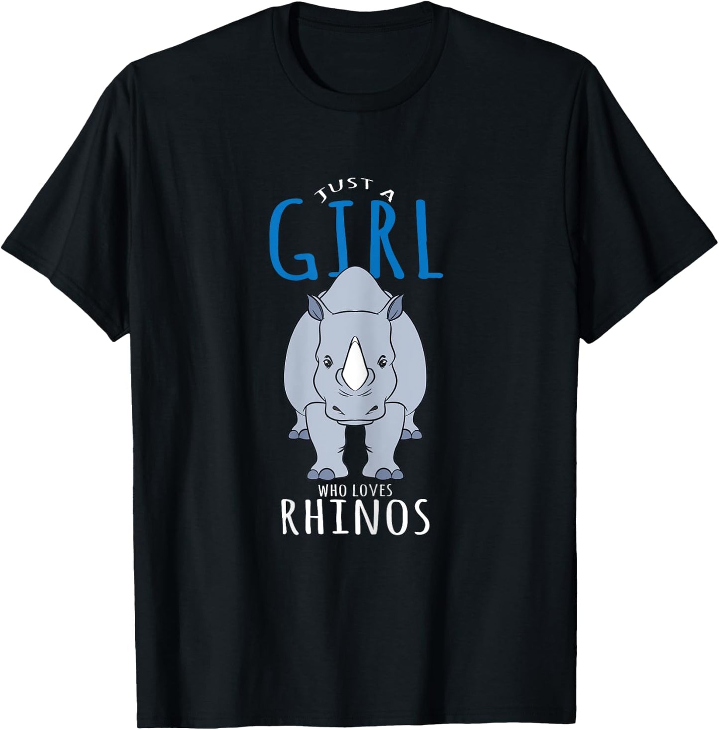 Rhino Costume Design - Just A Girl Who Loves Rhinos T-Shirt - T-Shirt | Black