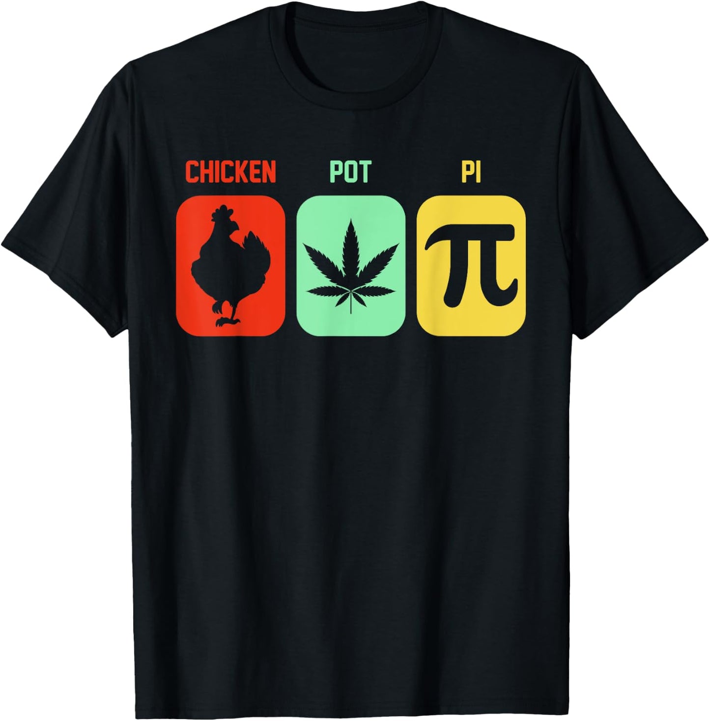 Chicken Pot Pie Three Of My Favorite Things Funny Pot Pi T-Shirt - T-Shirt | Black