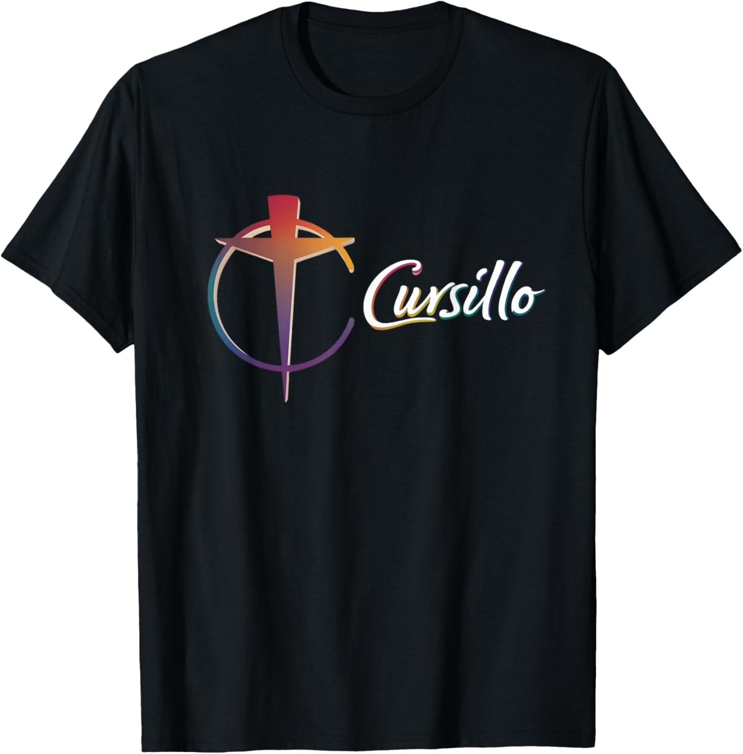 DeColores Cursillo Rainbow Rooster Catholic T-Shirt - T-Shirt | Black