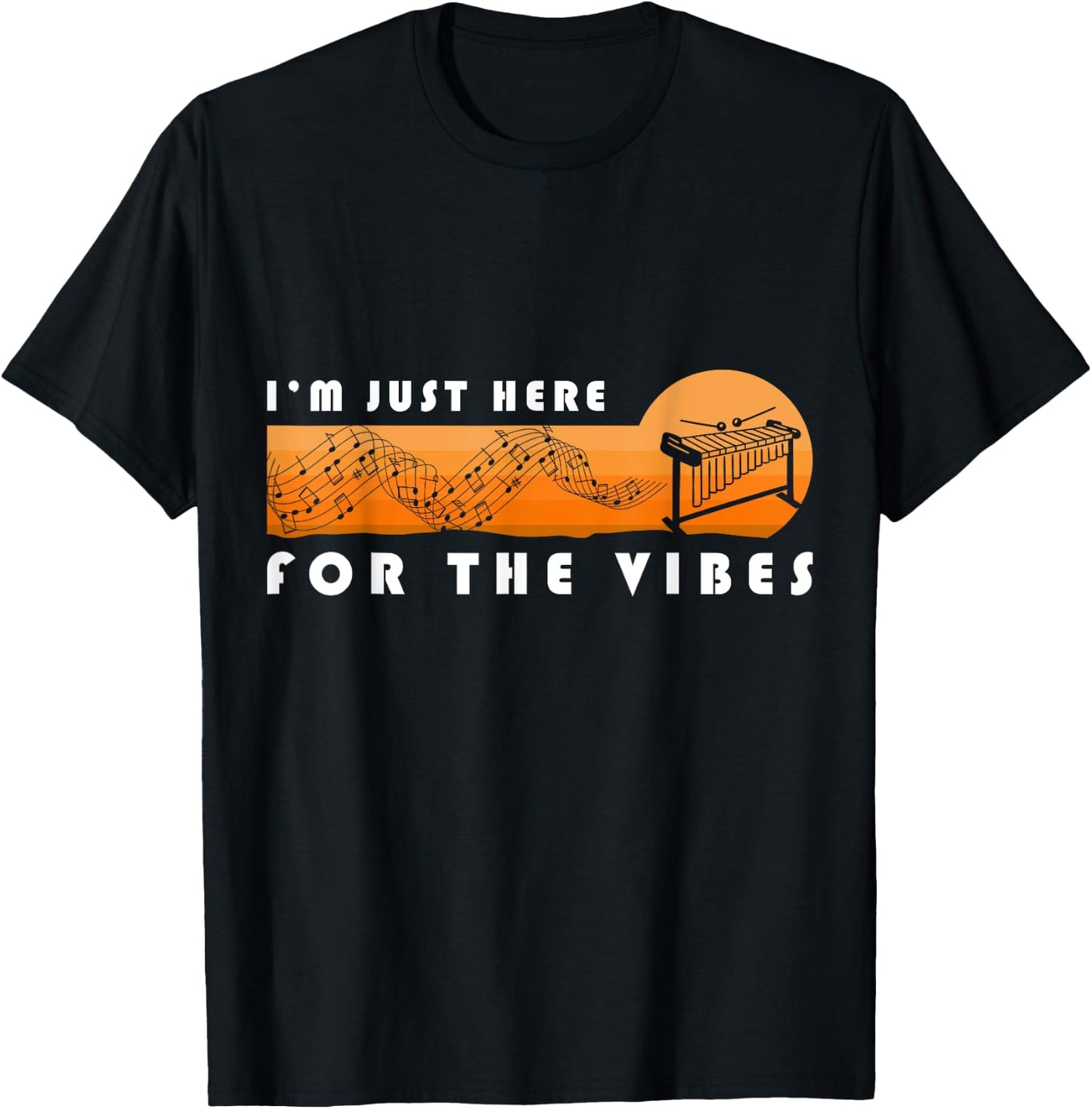 vibraphone just here for vibes For A vibraphonist vibraphone T-Shirt - T-Shirt | Black