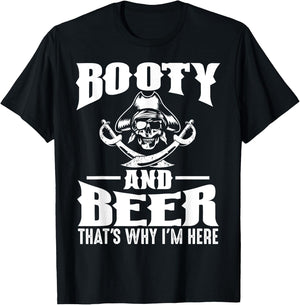 Funny Gasparilla Pirate Gift Women Cool Pirate Booty T-Shirt - T-Shirt | Black
