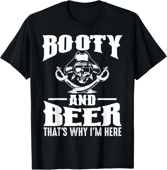 Funny Gasparilla Pirate Gift Women Cool Pirate Booty T-Shirt - T-Shirt | Black