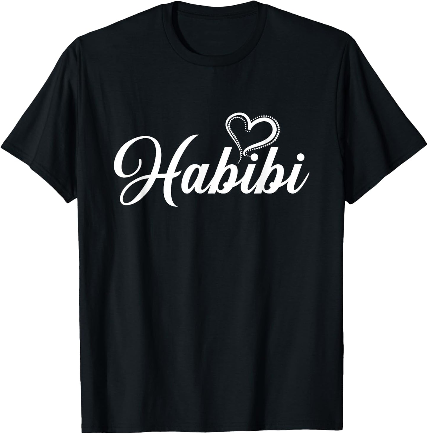 Habibi Darling Heart Arabic T-Shirt - T-Shirt | Black