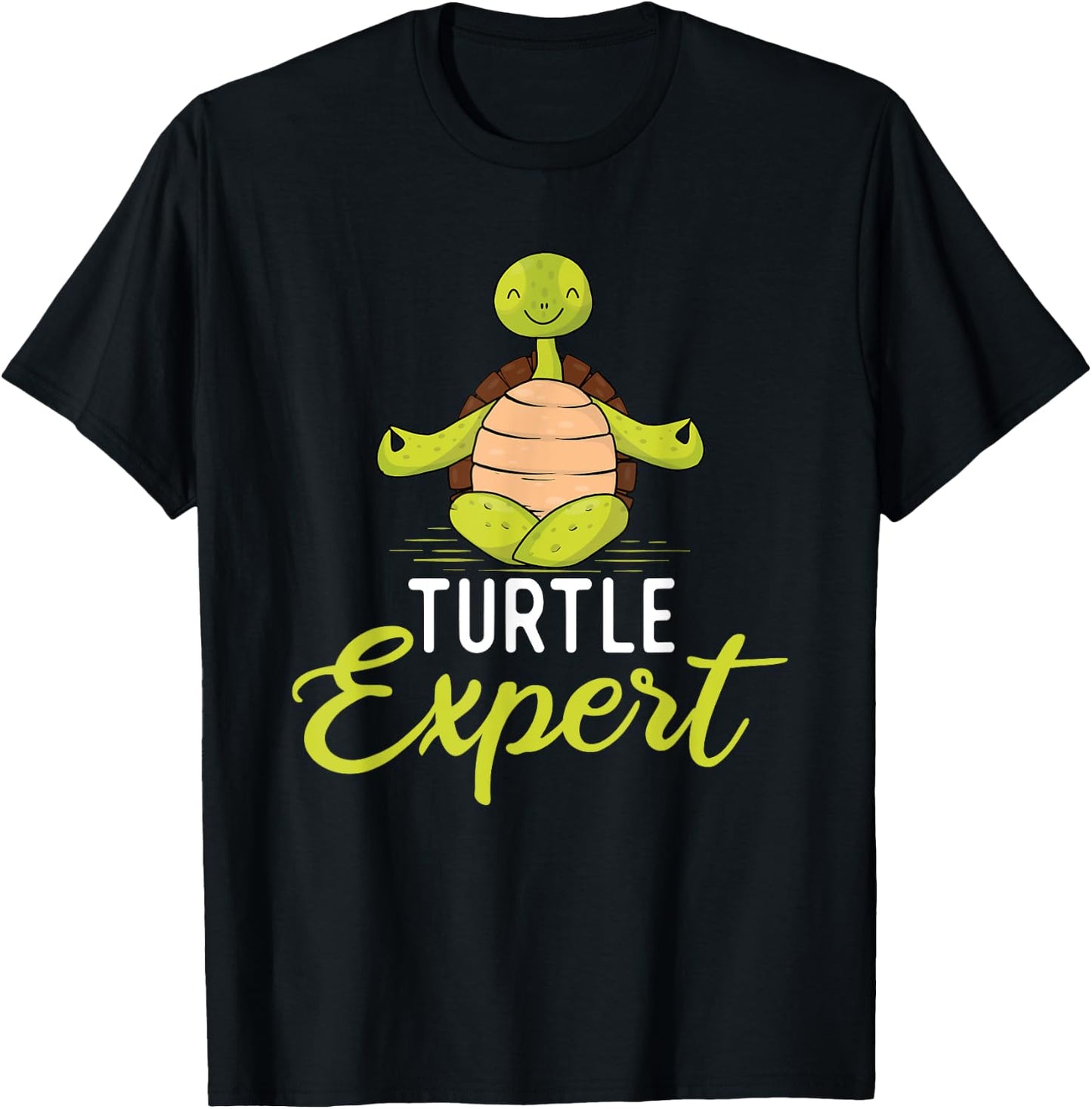 Turtle Expert - Cute Tortoise Beach Sea Turtle Lover Beach Men Women Girls Kids T-Shirt - T-Shirt | Black