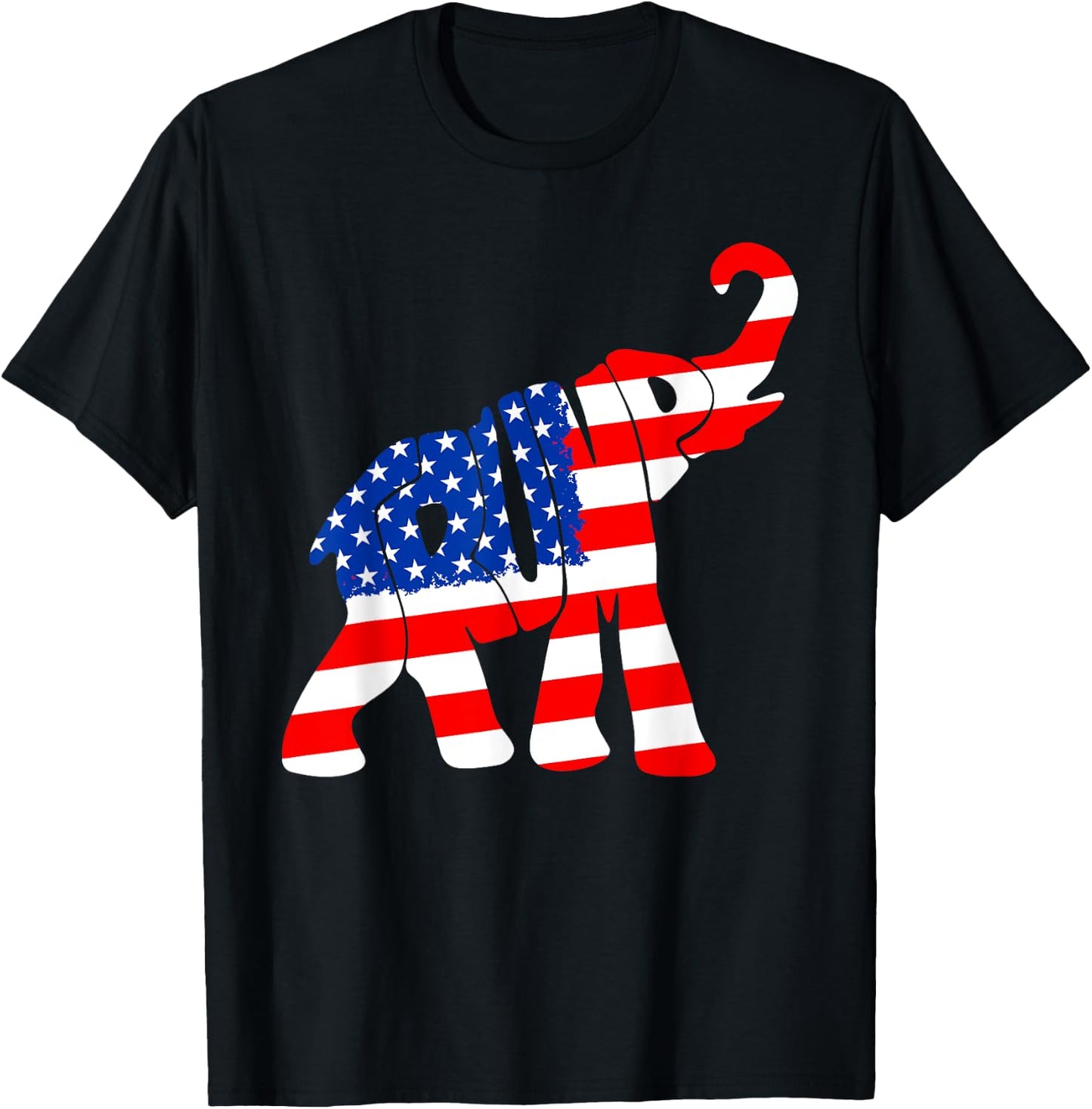 Elehphant American Flag Trump Men T-Shirt - T-Shirt | Black