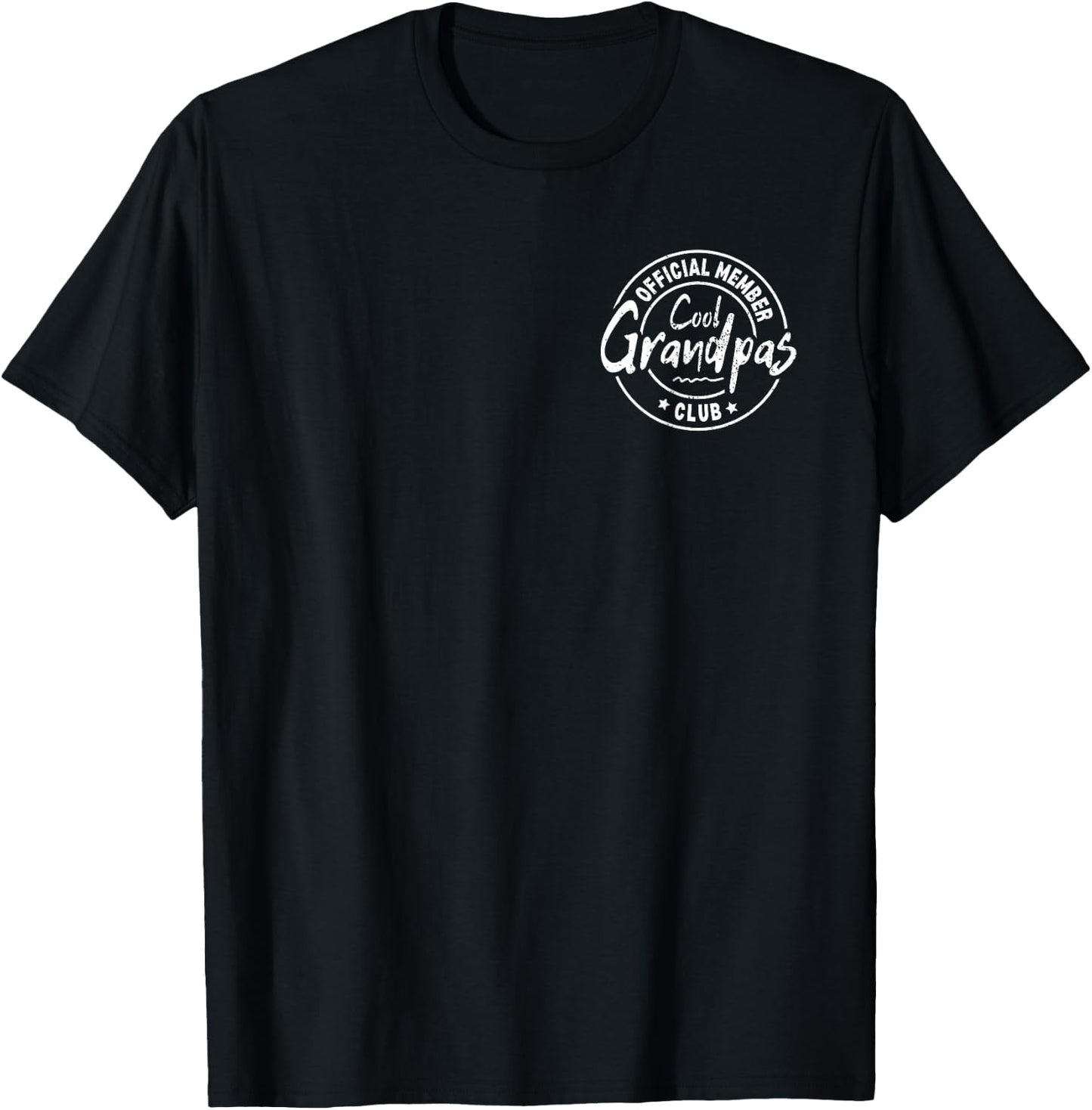 Official Member Cool Grandpas Club Funny Fathers Day Grandpa T-Shirt - T-Shirt | Black