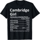 CAMBRIDGE GIRL MA MASSACHUSETTS Funny City Home Roots Gift T-Shirt - T-Shirt | Black
