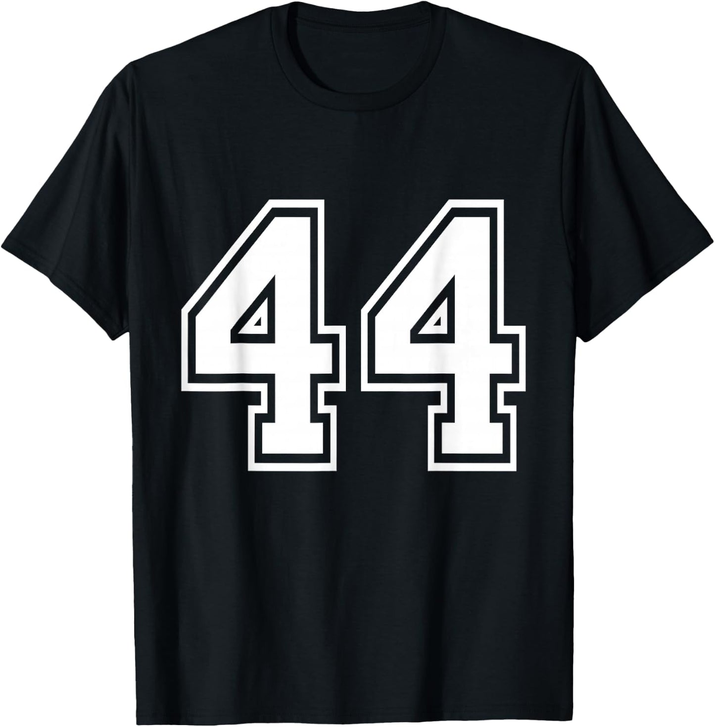 Number 44 Varsity Sports Team Jersey 44th Birthday 44 Years T-Shirt - T-Shirt | Black