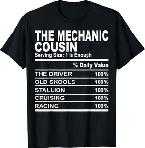 The mechanic cousin funny family matching love cousins T-Shirt - T-Shirt | Black