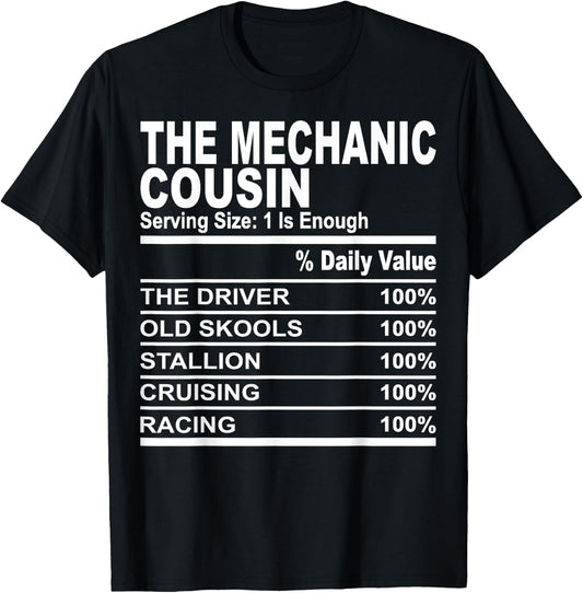 The mechanic cousin funny family matching love cousins T-Shirt - T-Shirt | Black