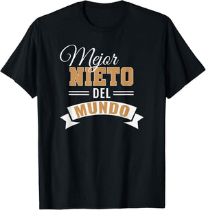 Mejor Nieto Del Mundo Spanish Grandson T-Shirt - T-Shirt | Black