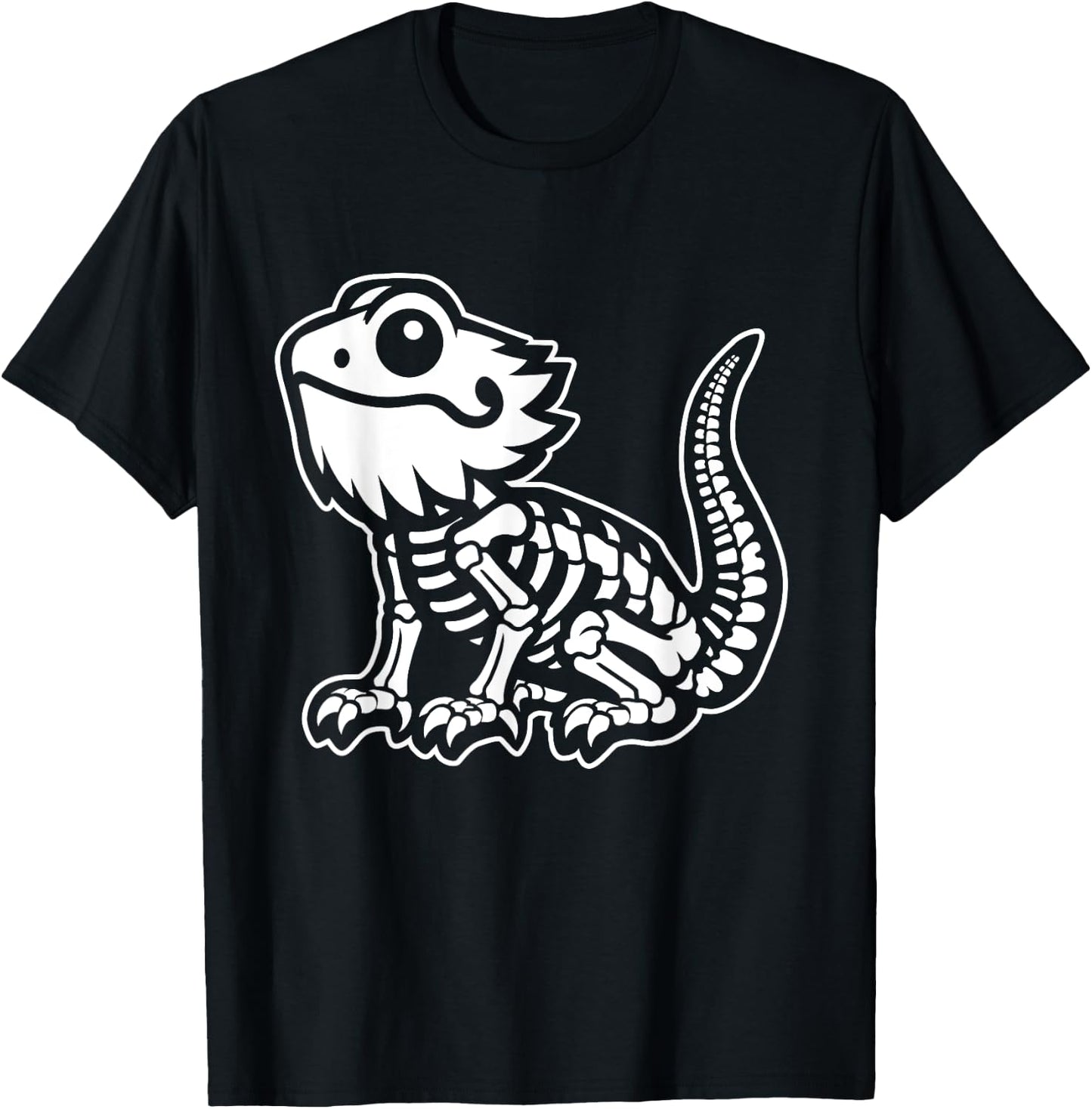 Xray Skeleton Bearded Dragon Funny Lizard Beardie T-Shirt - T-Shirt | Black