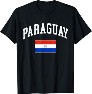 Paraguay Paraguayan Flag Retro Vintage Classic Graphic T-Shirt - T-Shirt | Black