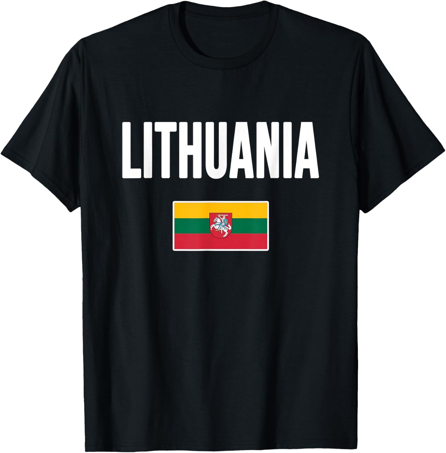 Lithuania Lithuanian Flag Lietuva Souvenir T-Shirt - T-Shirt | Black