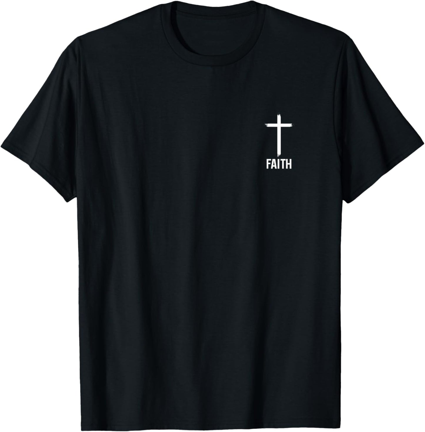 Faith Small Cross Christian Minimalist Religious for Family T-Shirt - T-Shirt | Black