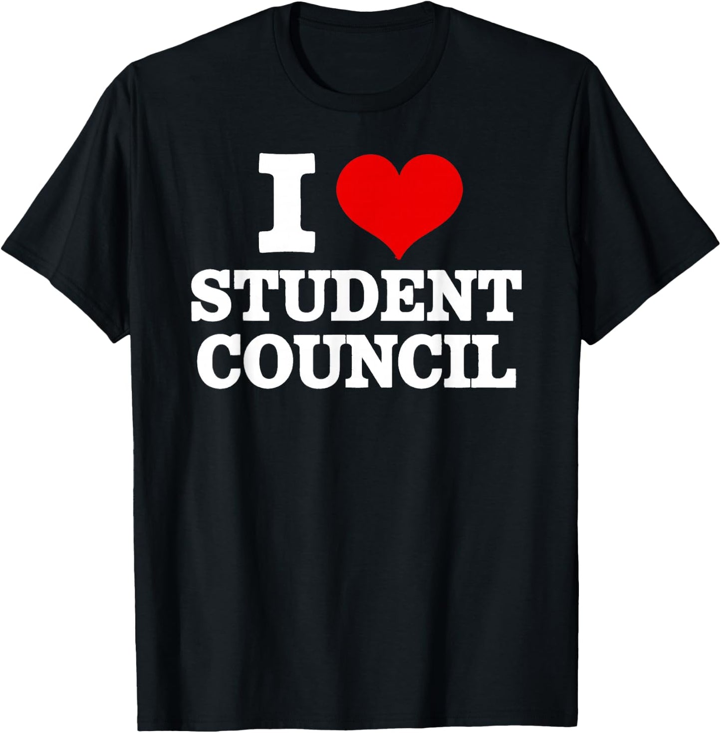 I Love Student Council Student Teacher T-Shirt - T-Shirt | Black
