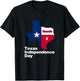 Happy Texas Independence Day on March 2, 1836, Texas flag T-Shirt - T-Shirt | Black