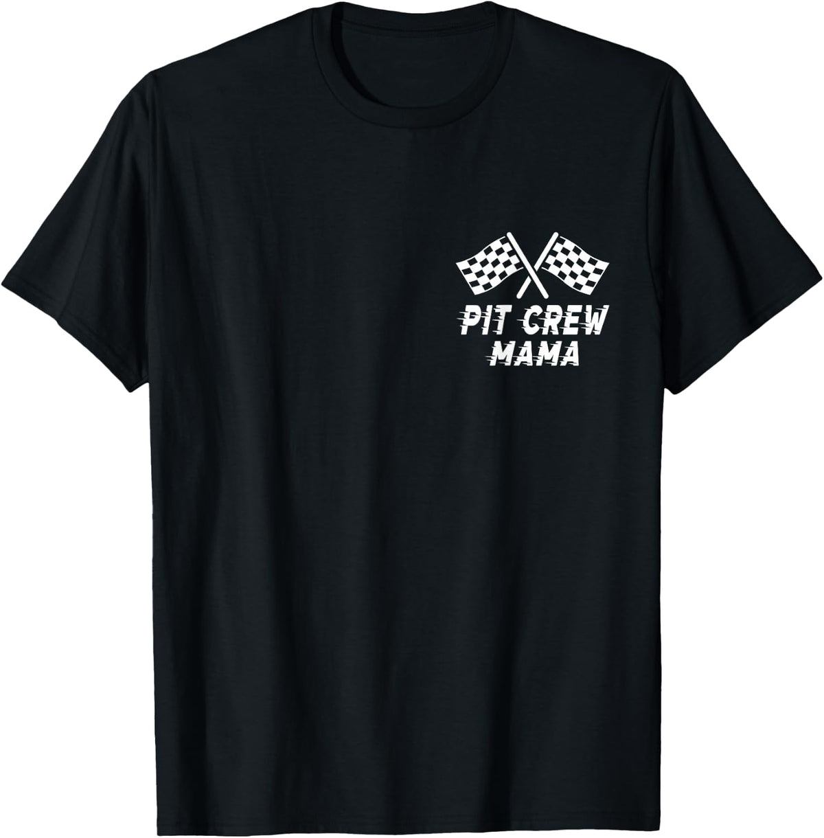 Mama Pit Crew Birthday Party Costume For Race Car Parties T-Shirt - T-Shirt | Black